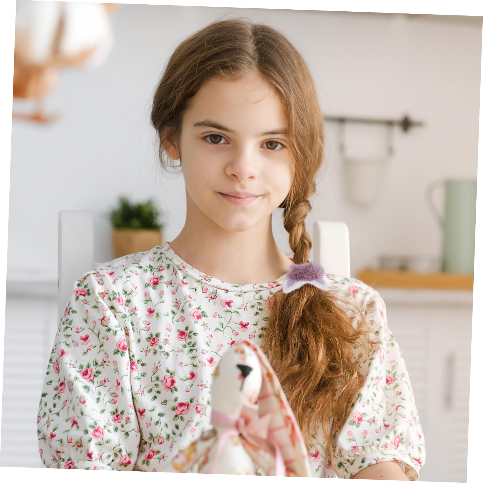 LALAFINA 18 Piezas anillo de pelo banda para el cabello gomas para el cabello tiara lazo para el pelo de felpa gomas para el pelo de las niñas elasticidad Venda cuerda de pelo sombrerería