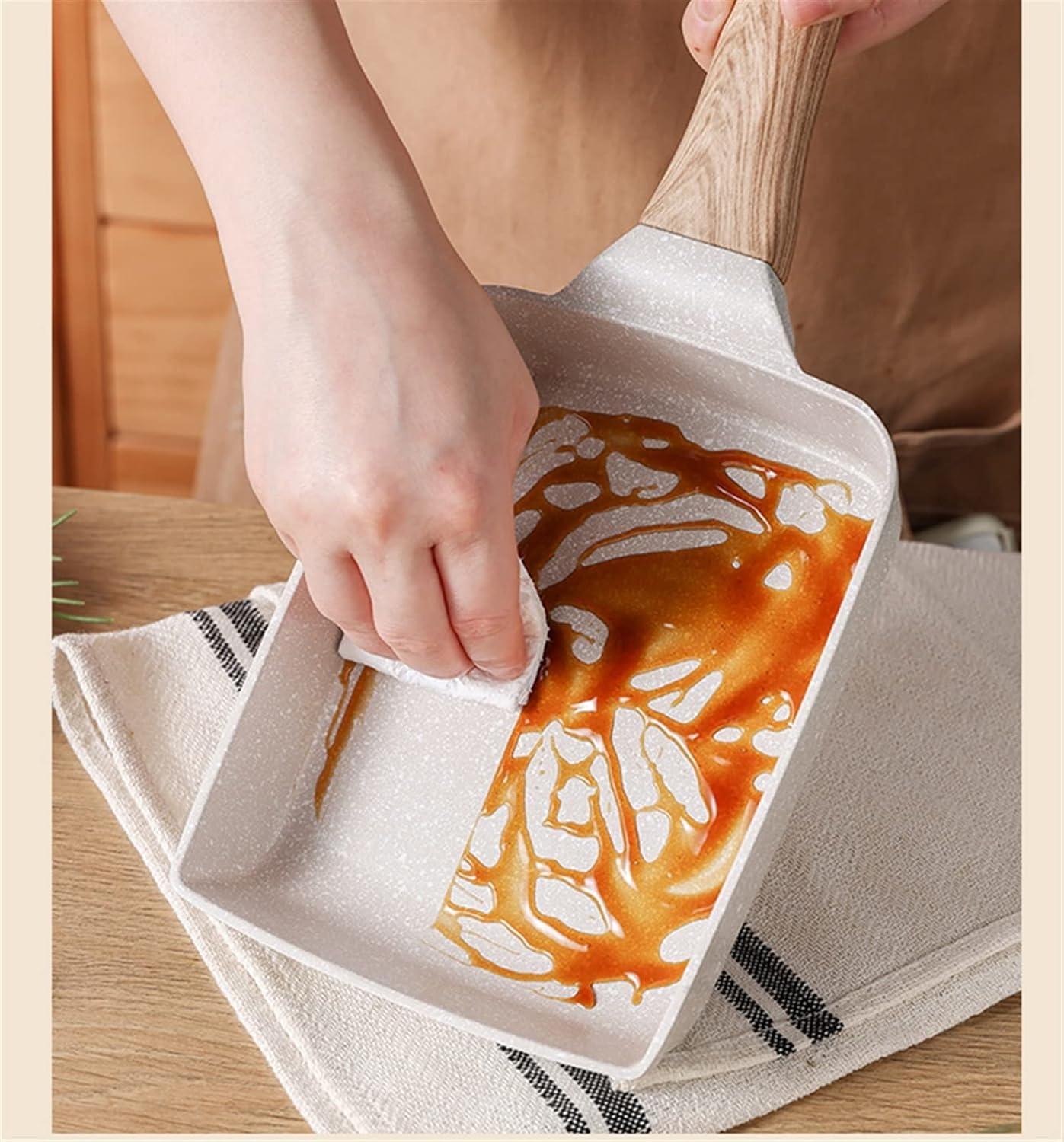,Saucepan Tamagoyaki Fried Egg Pan Flat Bottom Frying Pan Omelette Pancake Kitchen Cooking Kitchenware Cookware Wok
