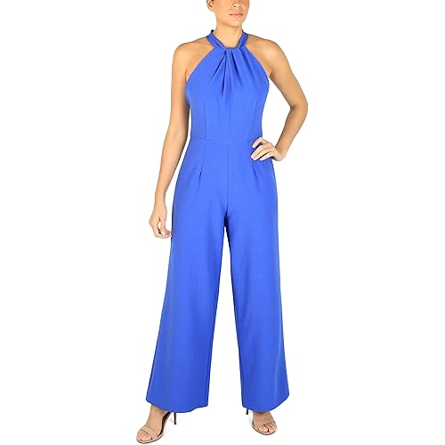 Julia Jordan Women's Sleeveless Knot Neck Wide Leg Jumpsuit, Elegant and Dress