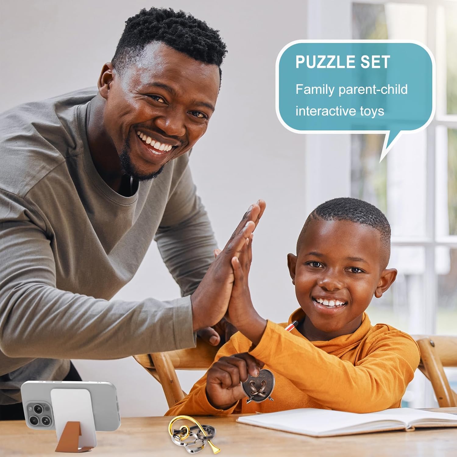 16 PCS Metal Brain Teaser Puzzles 3D Puzzle for Adults Logic Puzzle Games Set Gift for Adults and Teenagers