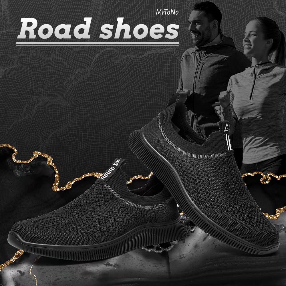 MrToNo Slip On Sneakers Herren Damen Turnschuhe Sportschuhe Fitness Sporthalle Freizeitschuhe Atmungsaktiv Leichtgewichts Joggingschuhe Straßenlaufschuhe Bequem Laufschuhe Outdoor Walkingschuhe