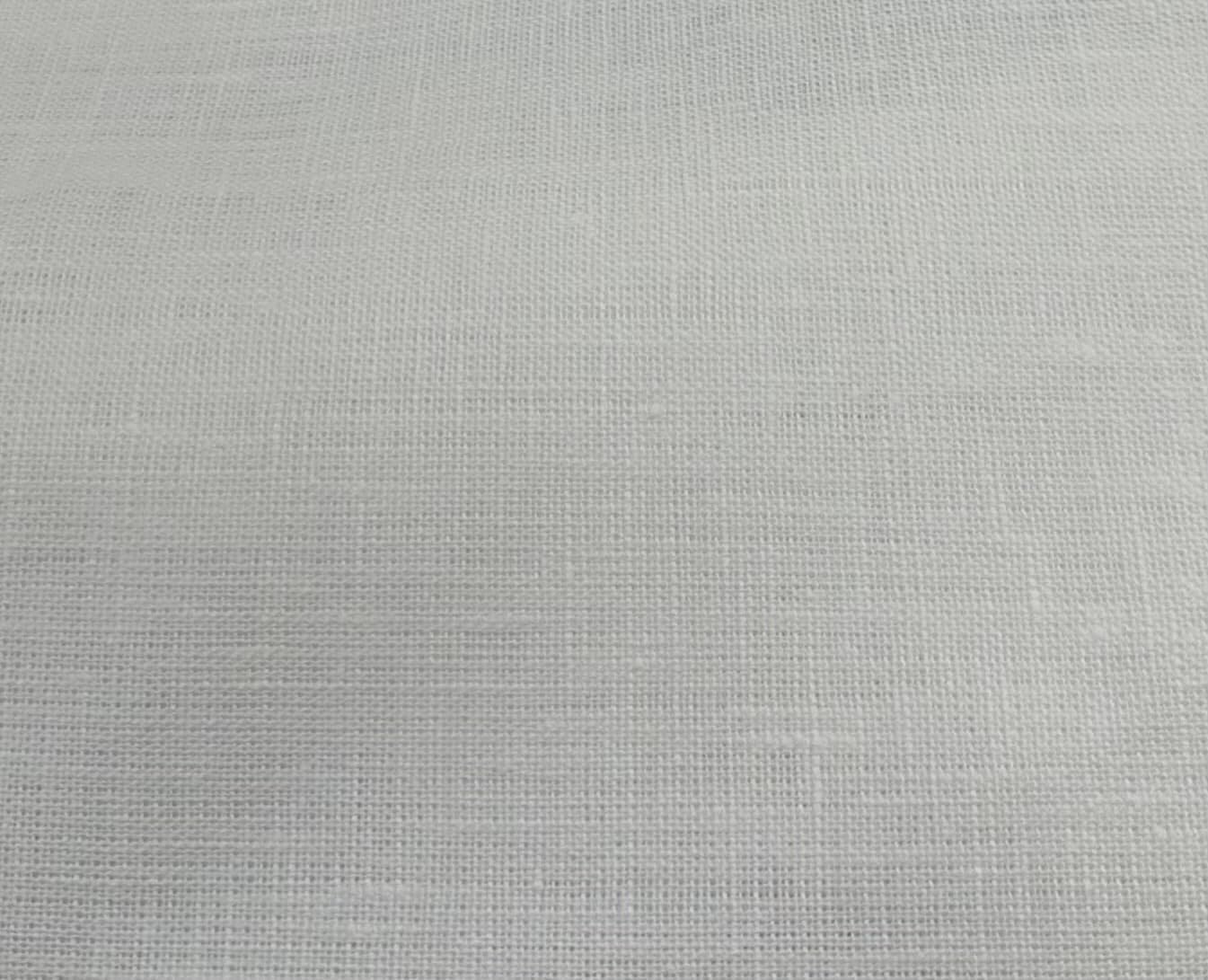 European 100% Linen Fabric White – Unwashed Natural Linen by The Yard – 58” Wide Heavyweight Linen Cloth for Curtains, Upholstery, Sewing, Tablecloth