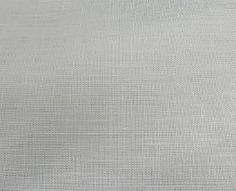 European 100% Linen Fabric White Unwashed Natural Linen by The Yard 58 Wide Heavyweight Linen Cloth for Curtains, Upholstery, Sewing, Tablecloth