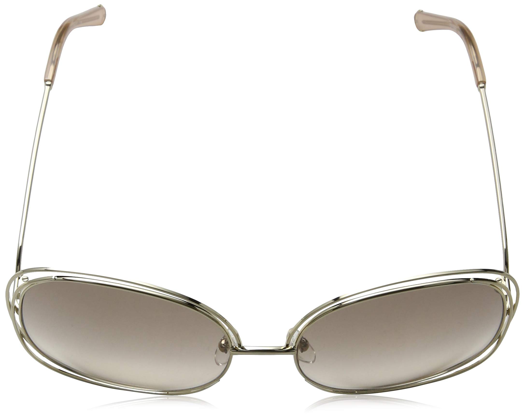 Chloe Ce126s 724 Gold Peach Carlina Squared Square Sunglasses Lens