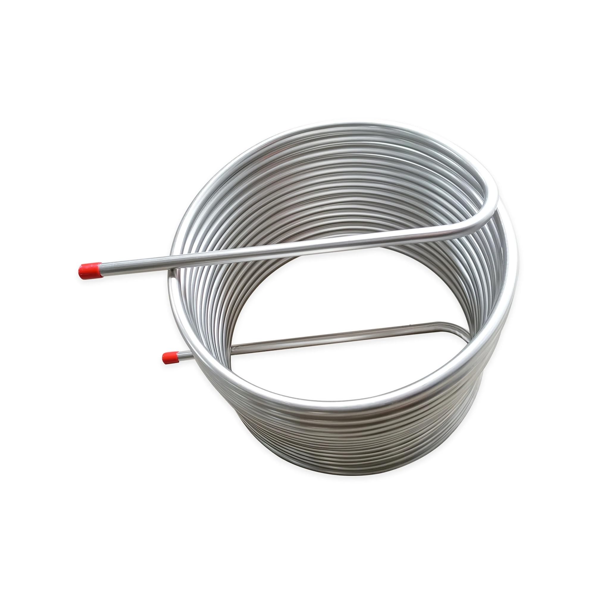Serpentín de sistema de recirculación de puré con intercambiador de calor de 15,2 m (50 pies) de diámetro exterior, tubería de acero inoxidable 304 de 1/2", 30 cm de diámetro, tanque enfriador de lico