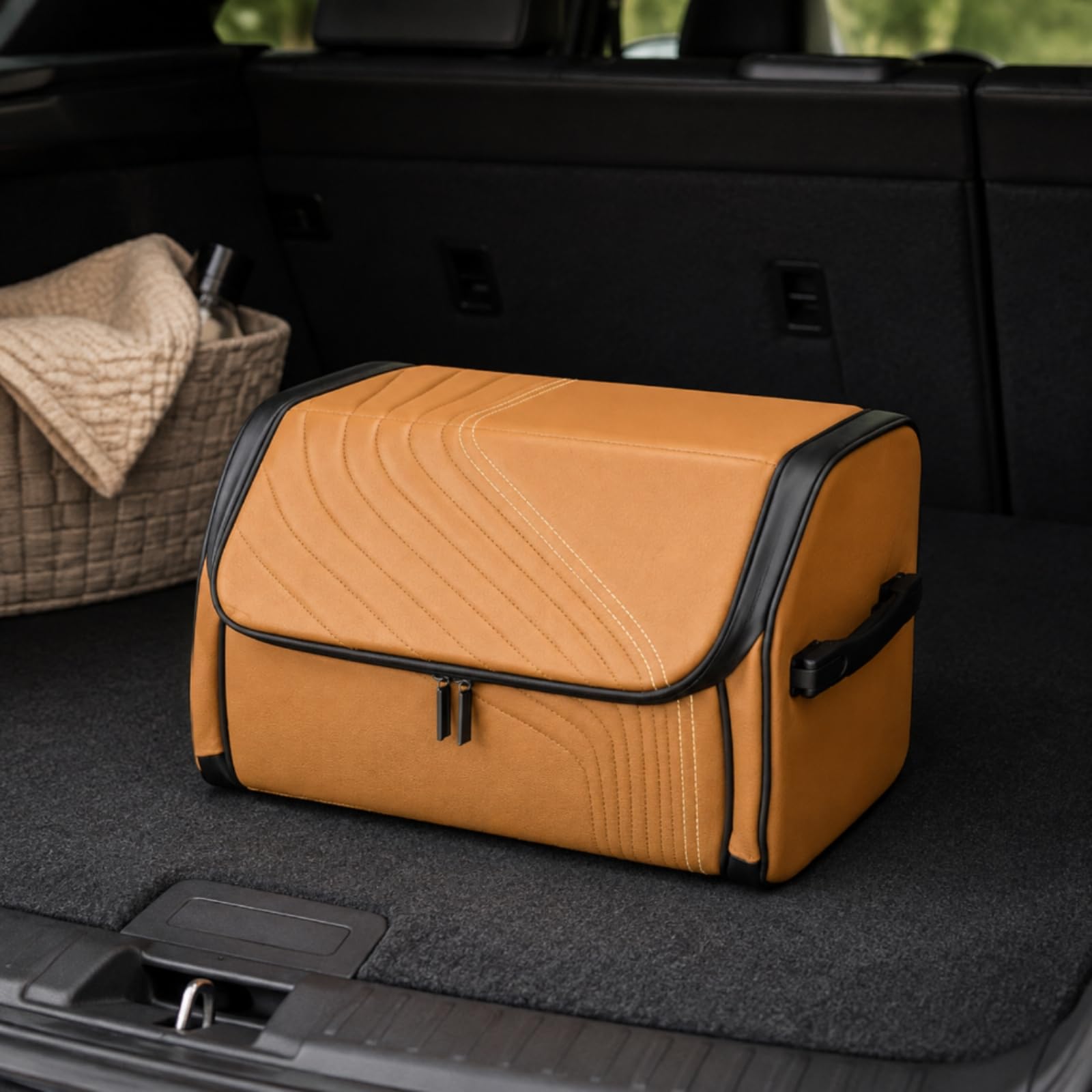 Nappa-Kunst Auto-Box mit Griffen, color to 2, size to 2