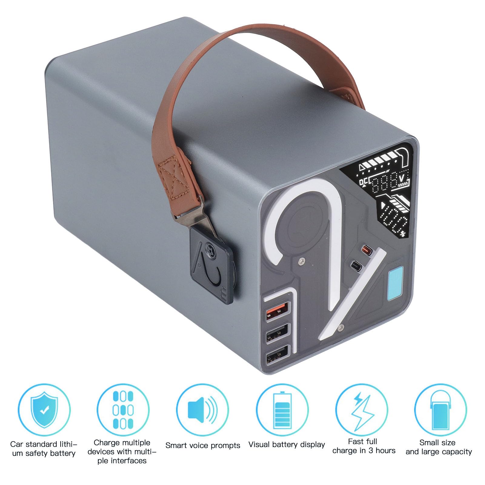 Garosa Generador Portátil 80000mAh 296Wh de la Central Eléctrica 120W con
