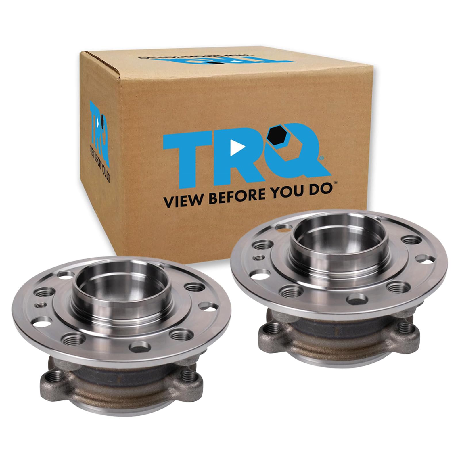 TRQ 2 Piece Front Wheel Bearing &amp; Hub Assembly Set
