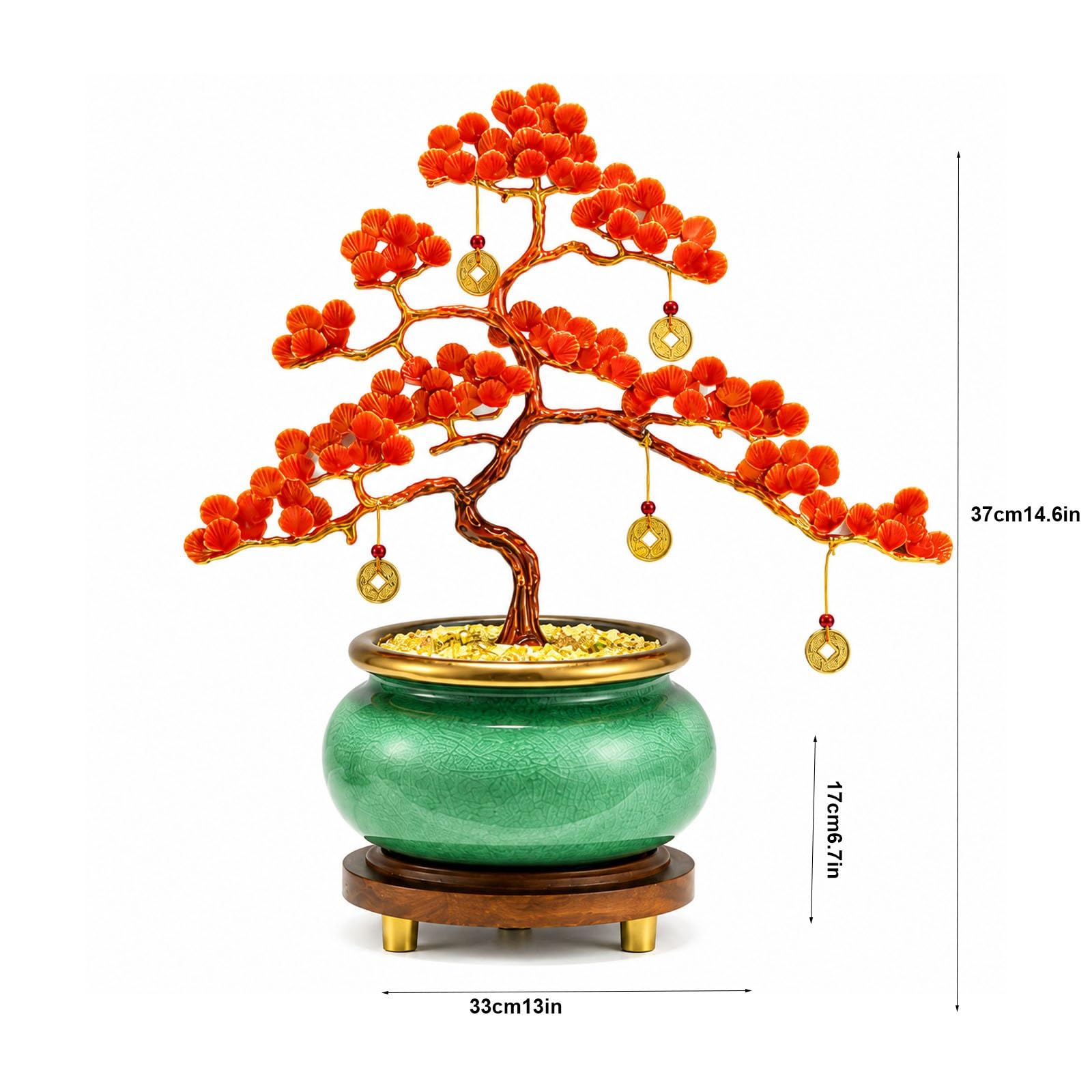 Feng Shui Geldbaum Mit Glücksmünzen Für Wohnzimmer Deko