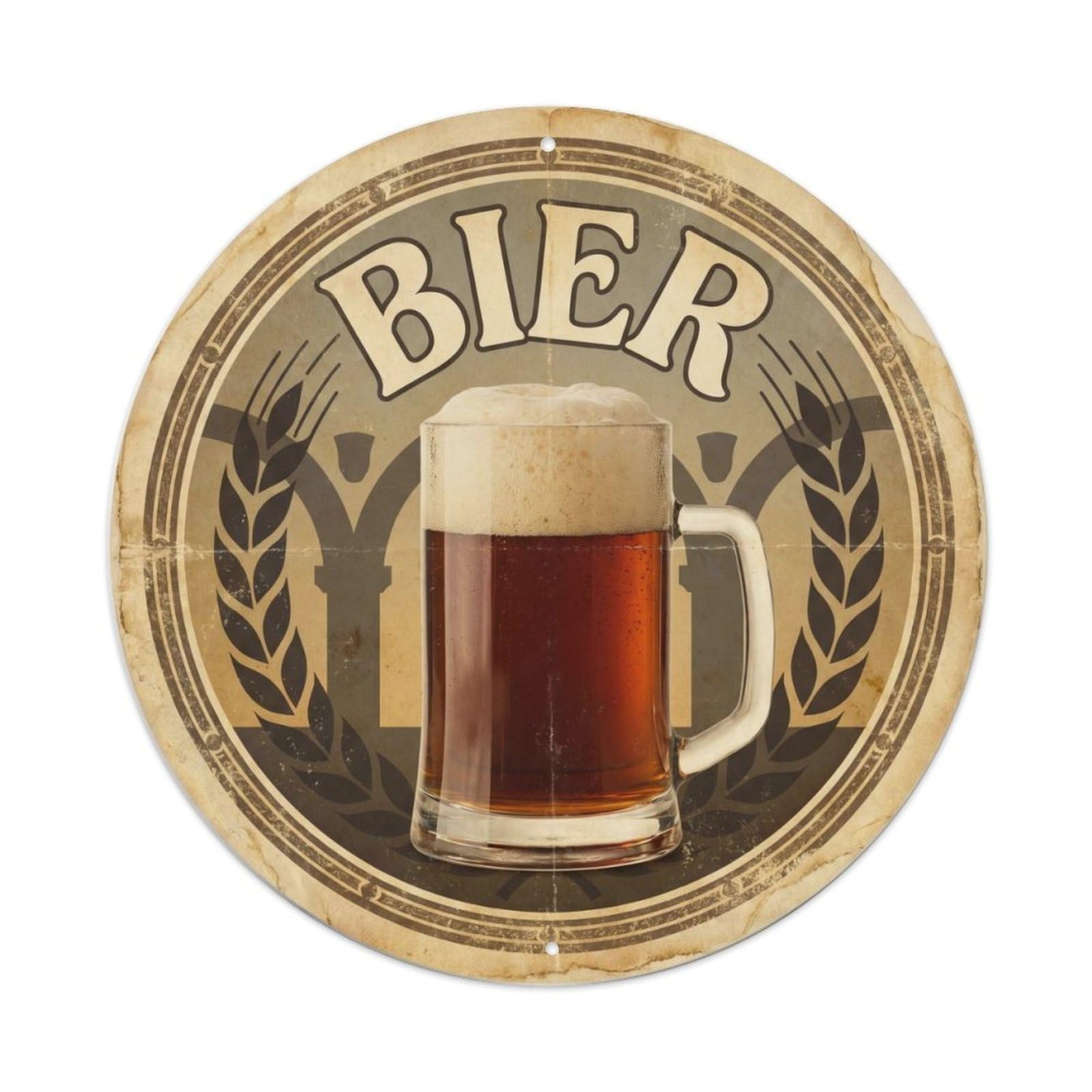 German Beer Culture Foam Mug Ale House Market Travel Metal Tin Sign