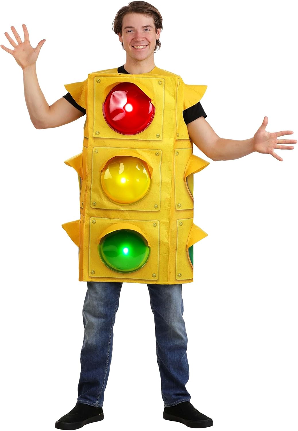 Adult Traffic Light Costume Tunic for Men and Women | Funny Halloween Party Outfit for Costume Events or Parades