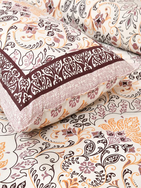 Image of Jaipur Fabric King Size Bed Sheet Set | 1 Bedsheet & 2 Pillow Covers | Soft, Durable & Skin-Friendly