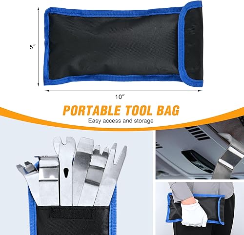 Vista 76 de GOOACC GRC-90 - Juego de 8 herramientas de eliminación de arañazos de ajuste automático, panel de tablero de audio para automóvil, kit de Azul