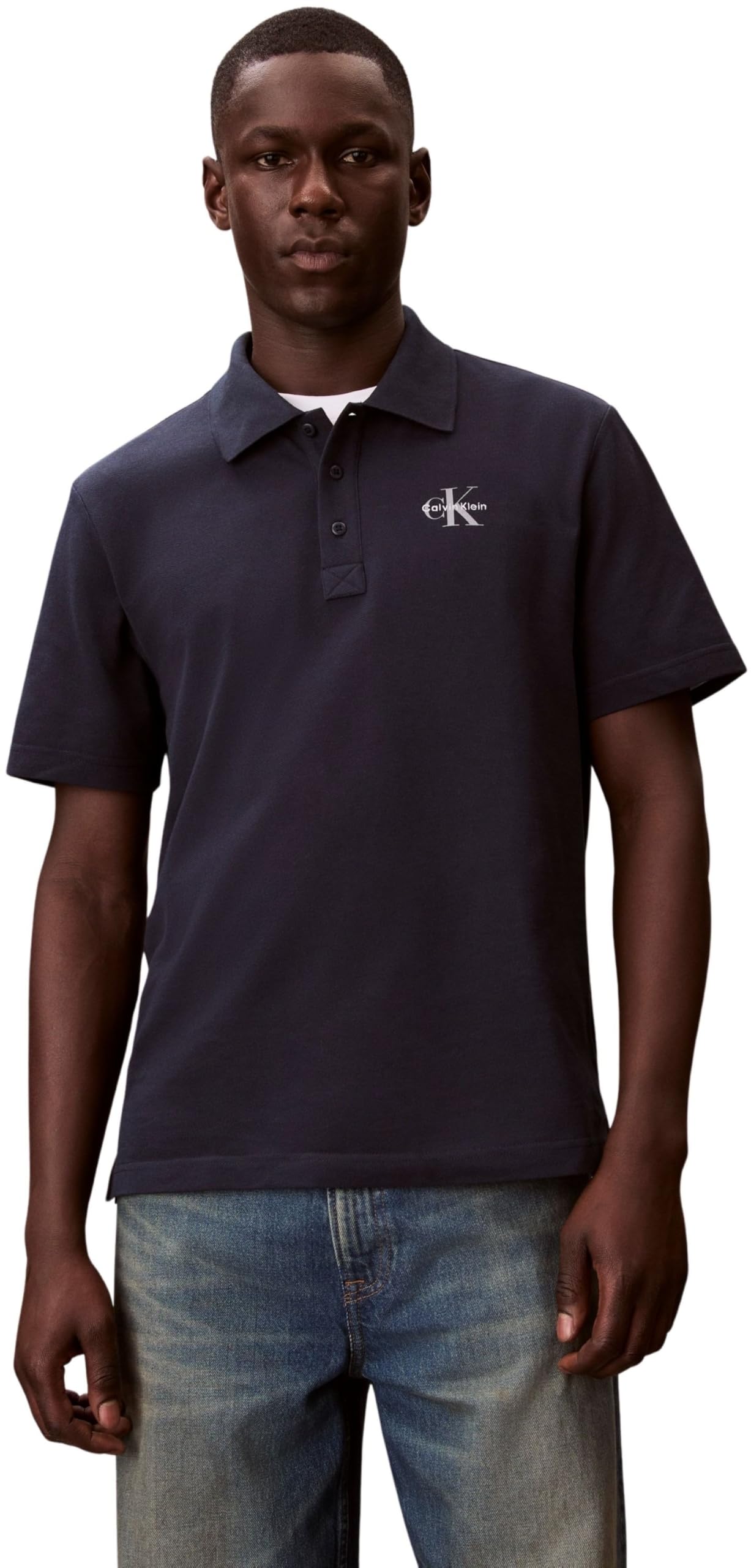 SS EASY MONOLOGO CASUAL PIQUE PO T-shirt Erkek