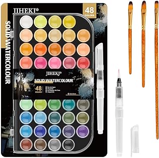 Water Color Paint Premium painting Paint Drawing Artists Sketch Anime Vibrant water Colors Cakes for water color painting ...
