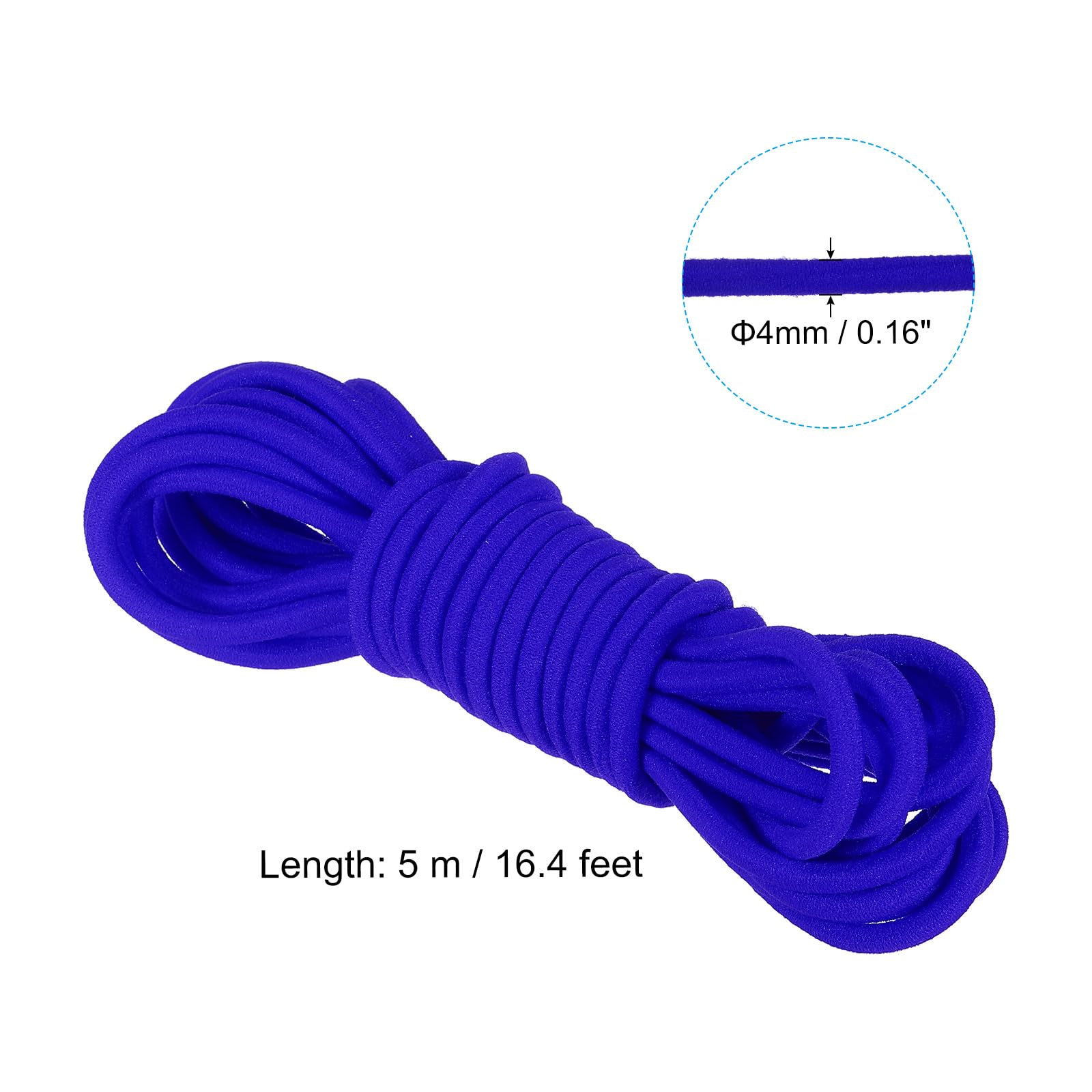 PATIKIL 16.4 Feet Chinese Jump Rope, Colorful Stretch Skip Rope Chinese Elastic Rope Ankle Jumping Rope for Outdoor Exercise Blue - Image 2