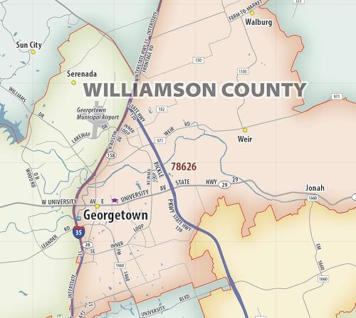 Miniatura 6 de Generic Austin TX Código Postal Mapa Laminado (40' x 36')