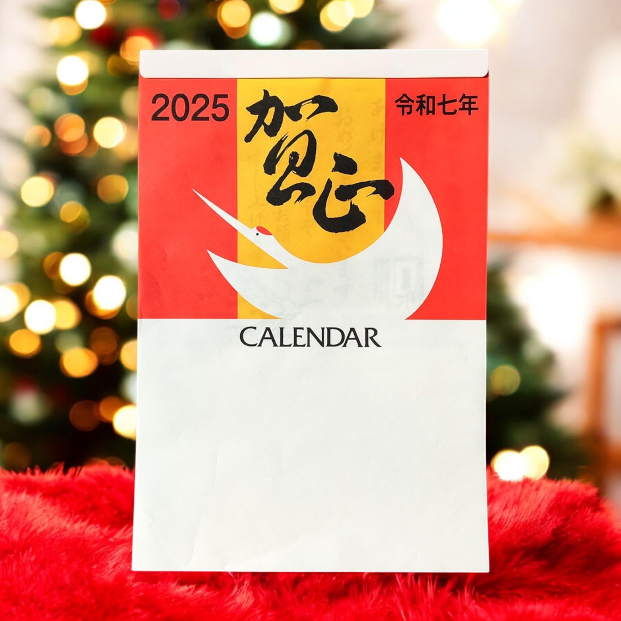 Japanese Traditional Himekuri Calendar 2025 Tear Off Calendar Red