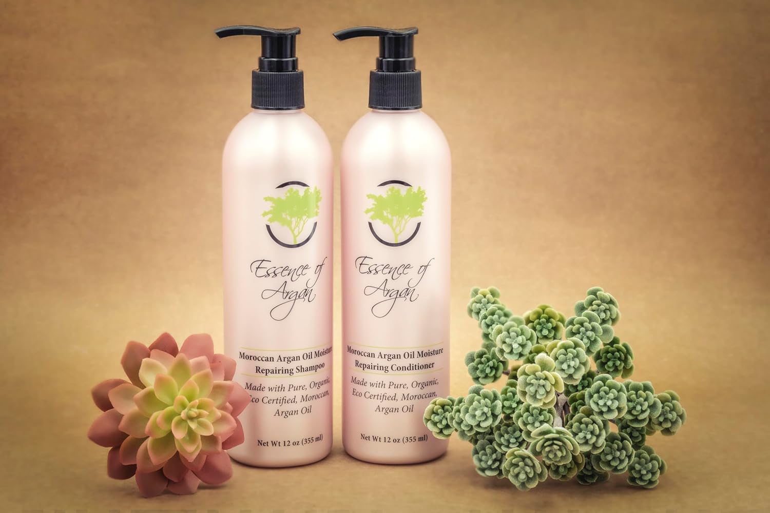 Essence of Argan Renewing Hair Care Products Infused with 100% Pure Moroccan Organic Argan Oil - Volumizes, Nourishes Your Hair - All Hair Types (Shampoo, Conditioner & Mask Set)