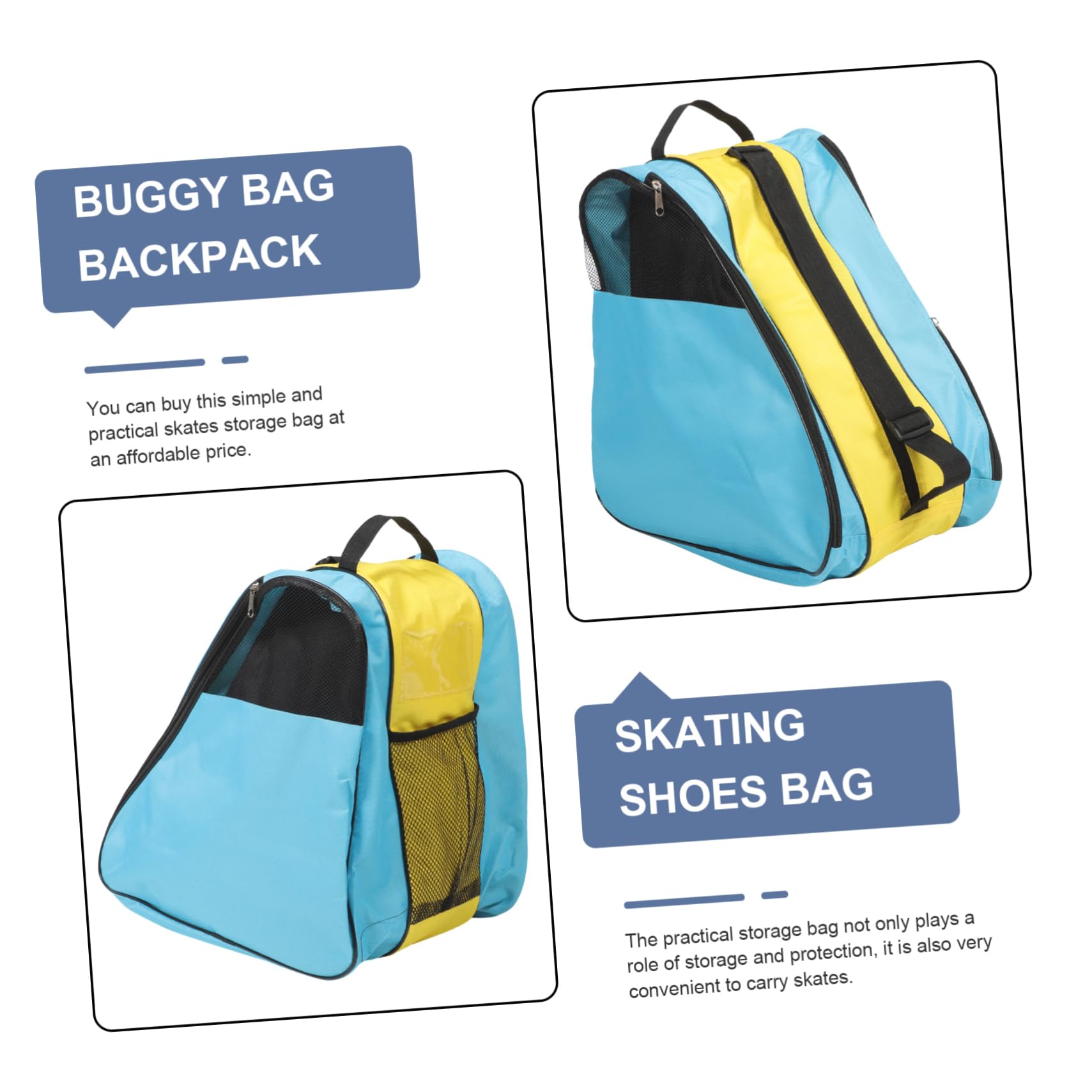 ifundom Borsa Porta Pattini Rotelle in Nylon, Zaino Comodo per Riporre e Proteggere i Pattini, Pratica per Trasporto e Uso Quotidiano