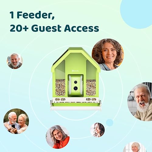 Miniatura 9 de Birdfy Comedero inteligente para pájaros con cámara, alimentador de pájaros de metal duradero para exteriores, detección automática y grabación de