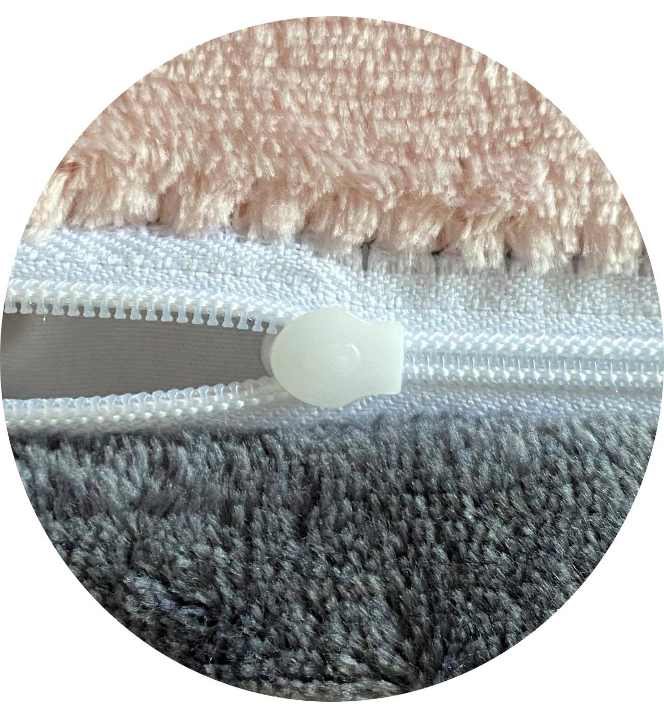 Leonado Vicenti Winter Plüsch Bettwäsche 240x220 cm Premium Cashmere Touch Warme Uni Fleece Bettwaren Bezug Anthrazit Rosa
