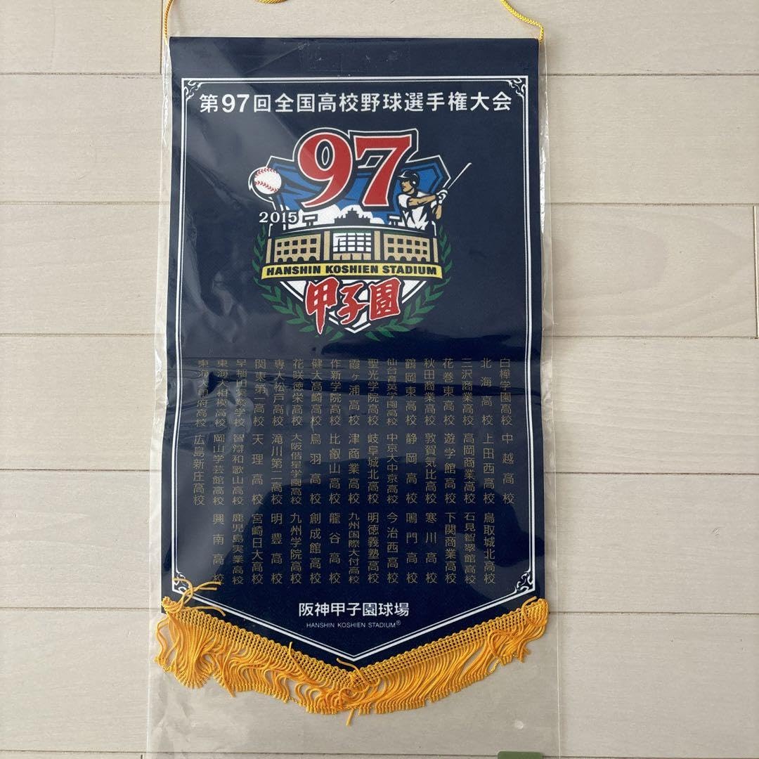 Amazon.co.jp: 全国高校野球選手権大会出場校ベース型ペナント5枚