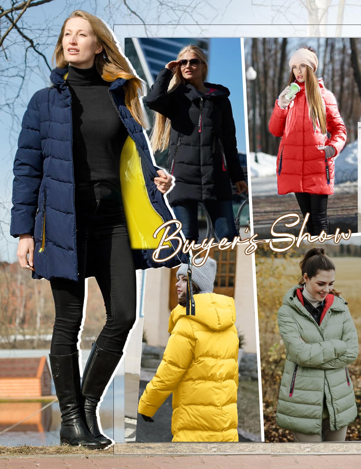 CMTOP Cappotto Donna Invernale Caldo Cappotto con Cappuccio Spessa Giacca Trapuntata Lungo Autunno Invernali Giubbotto Casual Giacca Parka Trapuntata con Zip e Tasche