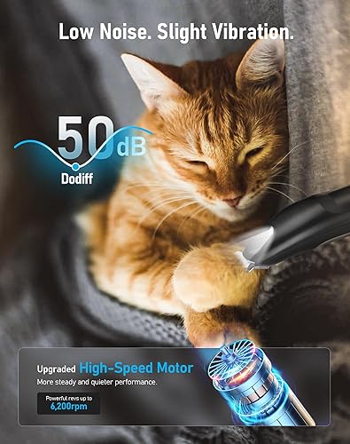 Miniatura 4 de Recortadora de patas de perro con luz LED, cortadora inalámbrica recargable para perros con hoja más ancha para aseo de patas de mascotas,