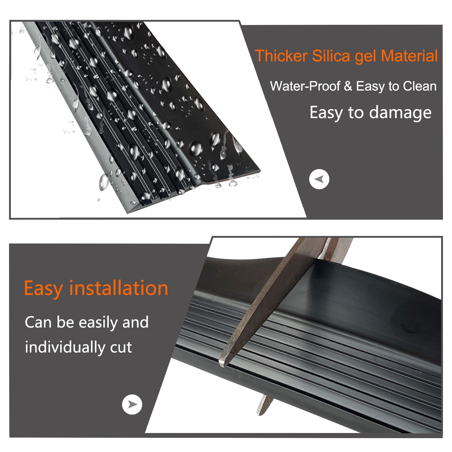 Perfil de Borde de Escalera Autoadhesivo de Borde para Escaleras Antideslizante para Escalones 3Meter Goma Protector de Borde de Escalera para Uso en Interiores y Exteriores (Negro, 3Meter)