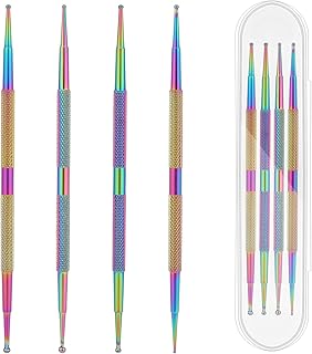 Dotting Tools,4 Pcs Professional Ball End Nail Art Tools Nail Art Brushe...