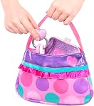 Battat Toy Purse, Play Circle Princess Purse Set, Dress-Up Play, Playset | Includes handbag, coin purse, phone, lipstick, compact, credit card, glasses and keys for pretend play, Playset, 3+ Years