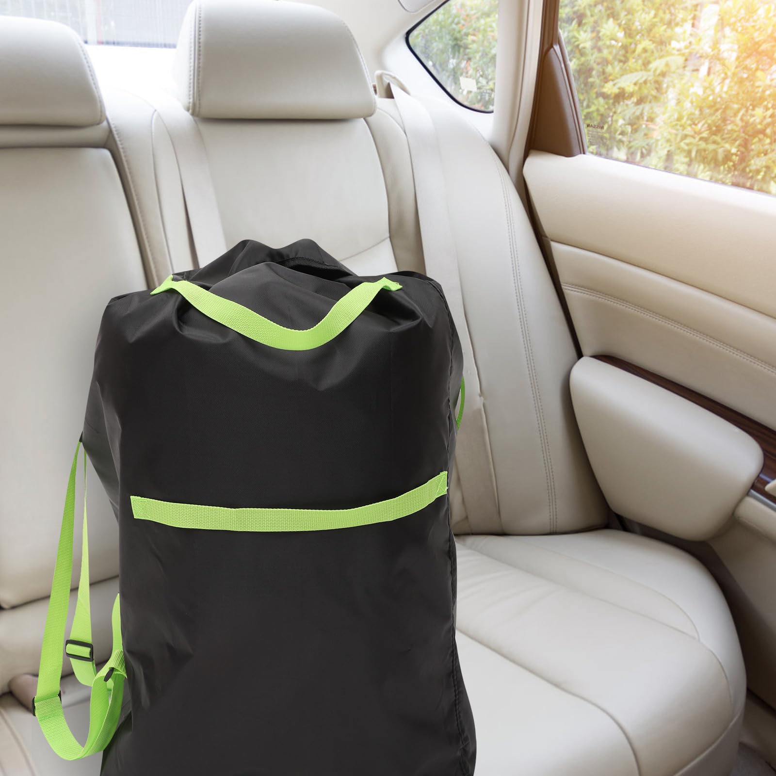 Leicht zu Reinigende Oxford Stoff Kinderwagen Tragetasche in Schwarz Große Tasche für Buggy Aufbewahrung Unterwegs und Gate Check