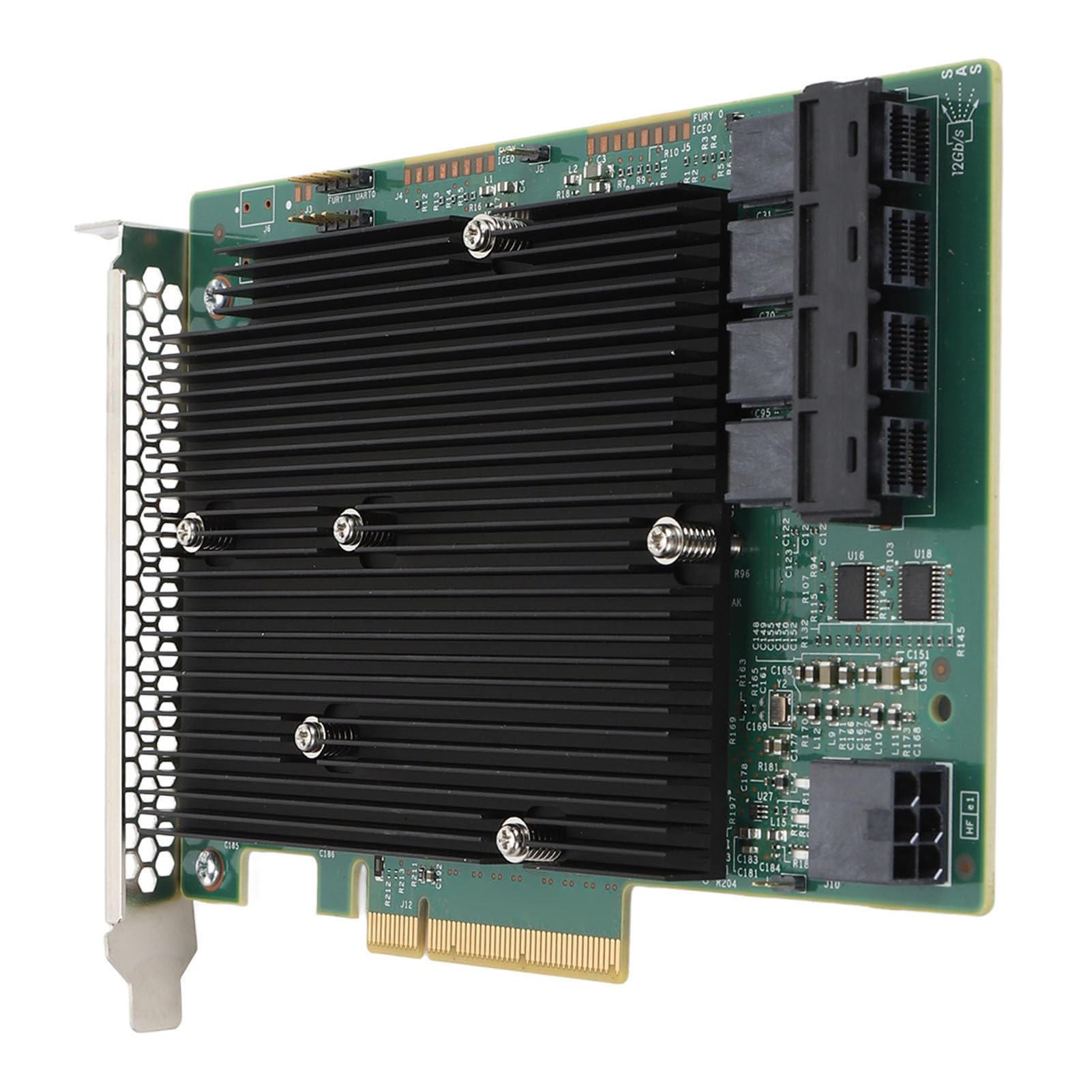 Yosoo Health Gear LSI SAS 9300 16I HBA Card, 12Gbps 16 Puertos SATA SAS HBA Host Bus Adapter Card HBA Raid Controller Card PCIe HBA Expander Card para para Linux para VMware