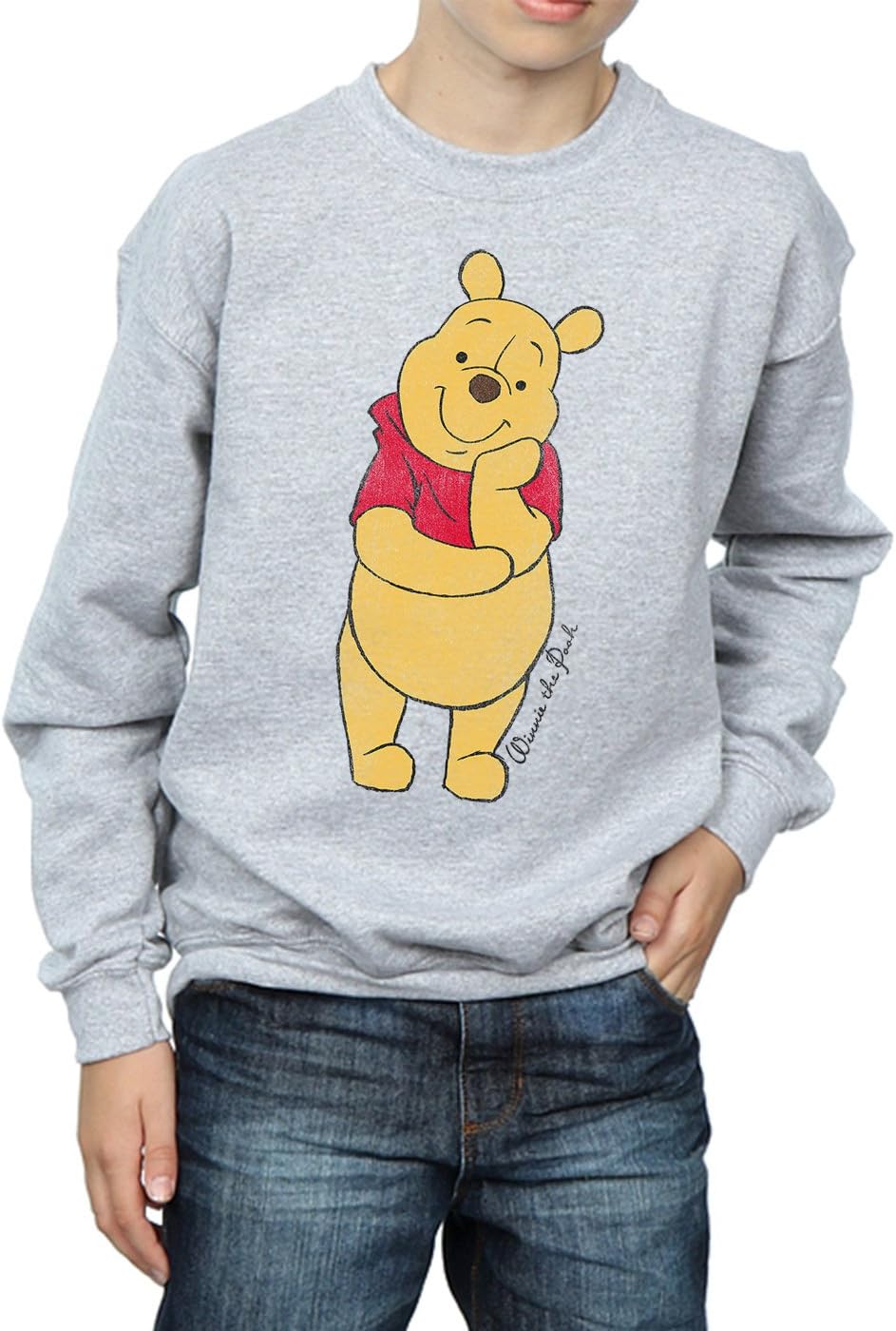 Disney Boys Winnie The Pooh Classic Pooh Sweatshirt 9-11 Years Sport Grey