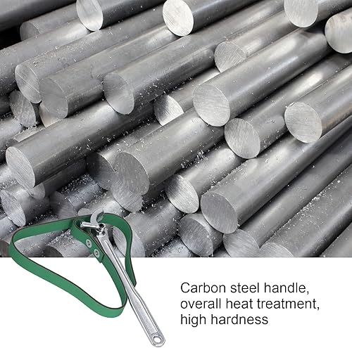 Miniatura 5 de Agatige Llave de cinturón, llave de correa de 11.2 pulgadas, llave de apertura de correa de filtro de aceite multiusos con correa ajustable de