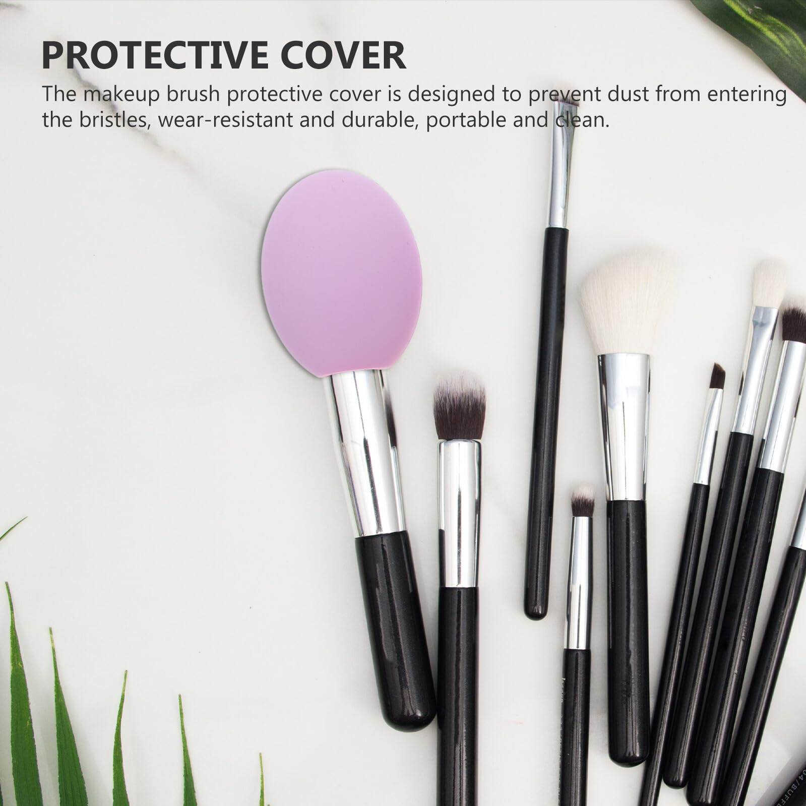 Fundas para Brochas de Maquillaje de Silicona Set de 9 Unidades Rosa Rojo y Morado Protectores Antipolvo para Brochas Cosméticas Ideales para Viajes y Uso Diario