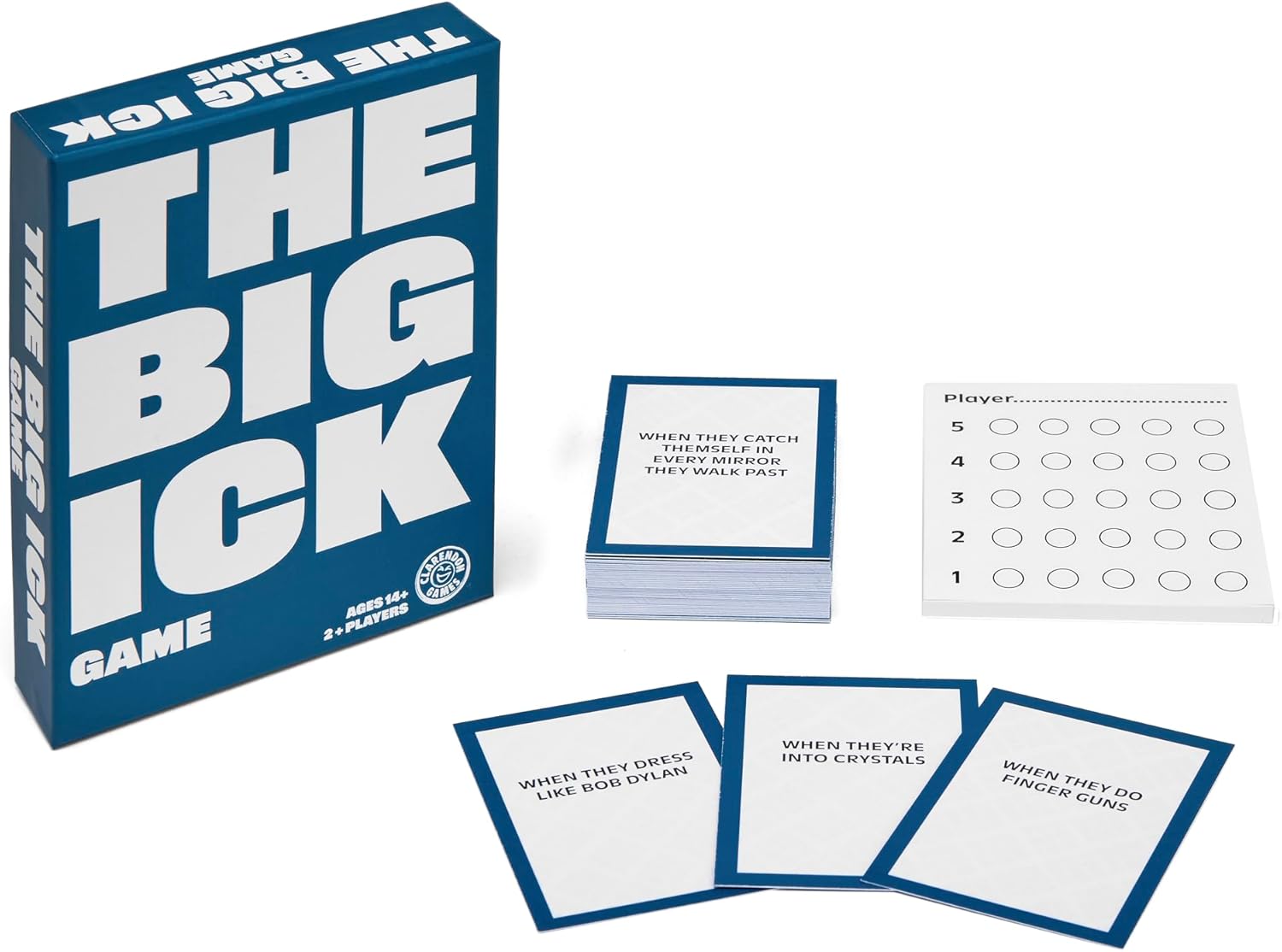 The Big Ick - A hilarious game about rating your icks - sync with your friends about shared icks - party games - card games - ages 14+