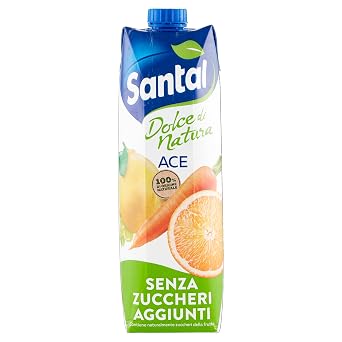 Santal Dolce di Natura, Succo ACE di Arancia, Carota e Limone, Senza Zuccheri Aggiunti, 1L