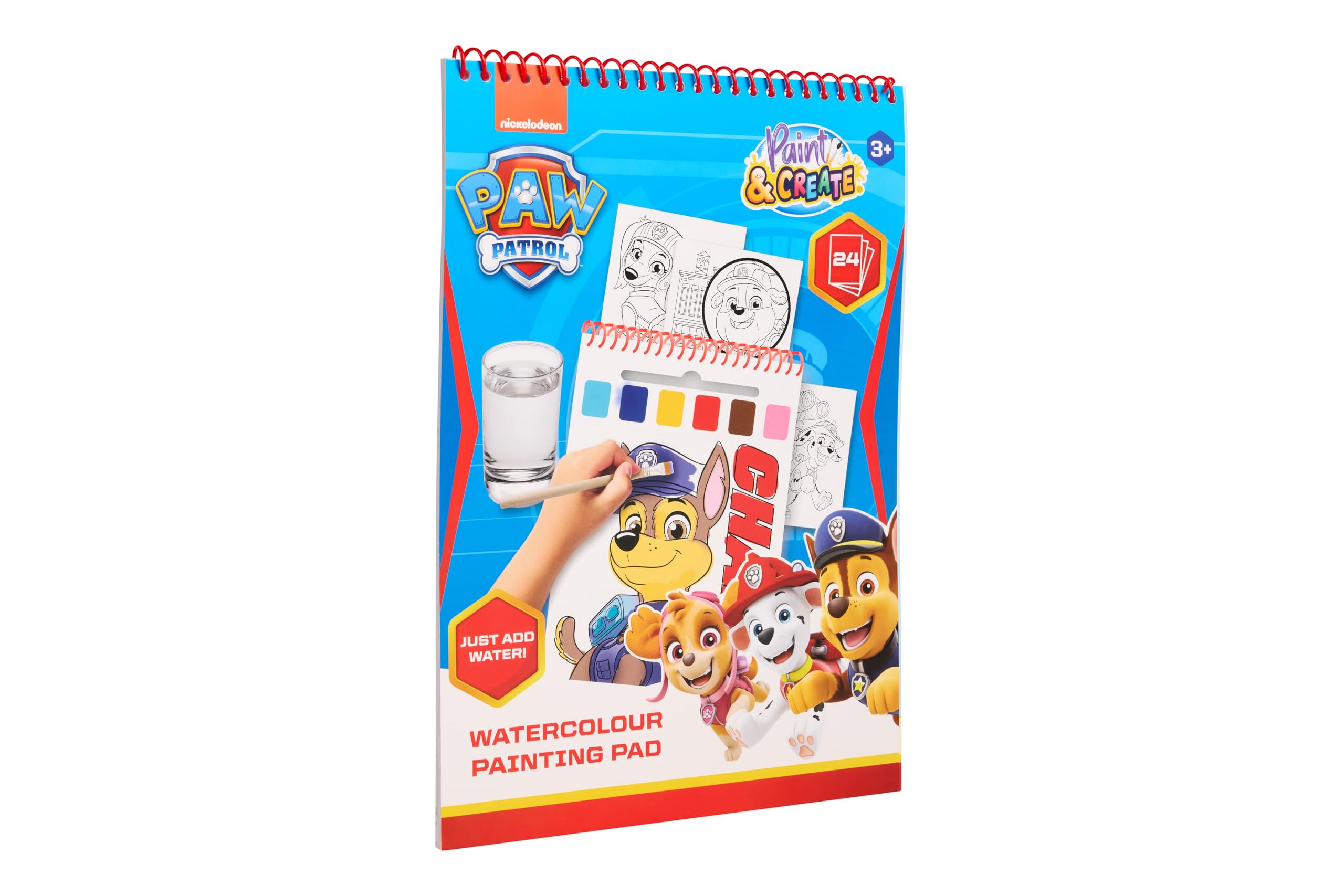 PAW PATROL Watercolour Painting Pad with Brush, multicoloured, A4