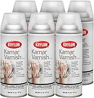 Vista 1 de Krylon 1312 Kamar Barniz en aerosol de arte fino, 11 onzas (paquete de 6)