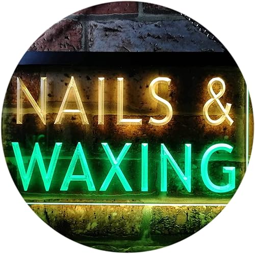 Vista 11 de ADVPRO Nails Waxing Beauty Salon Display Dual Color LED Neon Sign Blue & Red 12" x 8.5" st6s32-i0358-br