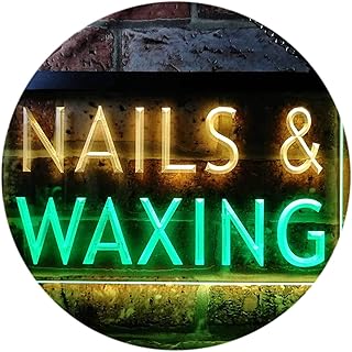 ADVPRO Nails Waxing Beauty Salon Display Dual Color LED Neon Sign Green & Yellow 16