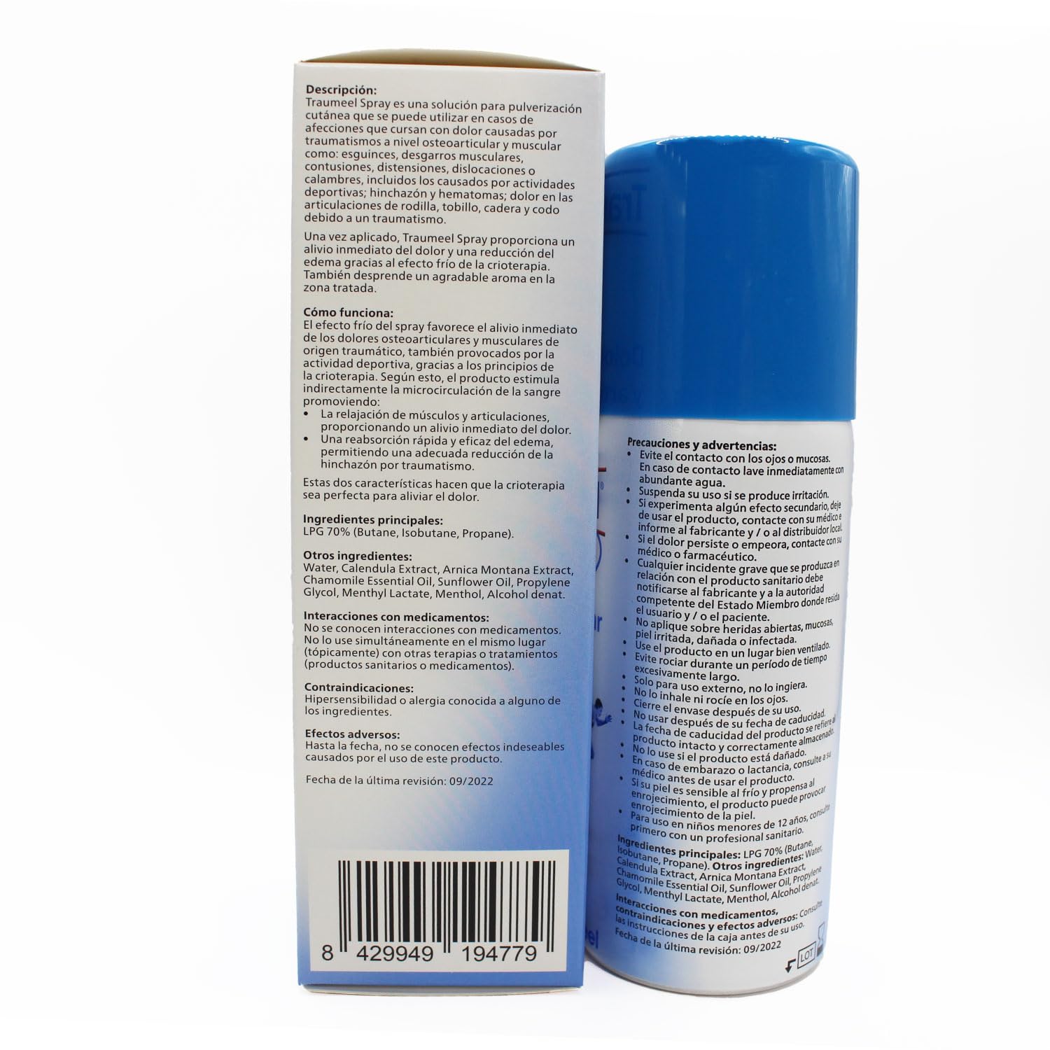 Heel Traumeel Spray Frío a base de Plantas para Golpes y Muscular- No te pares- 150 ml