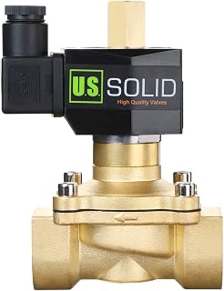 1" Brass Electric Solenoid Valve 110V AC NPT Normally Open Air Gas Non-potable Water Viton