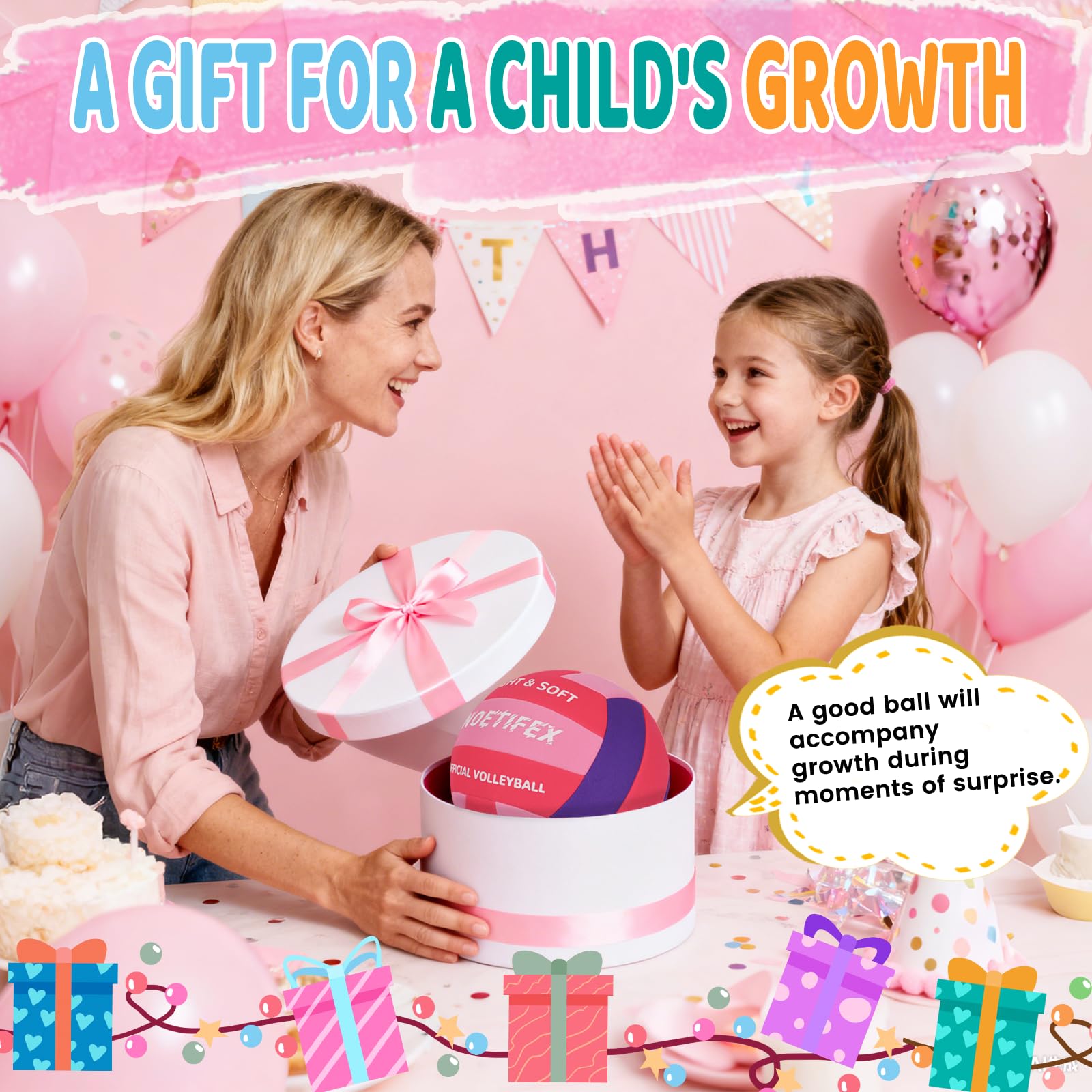 Soft Volleyball-Super Soft Fabric Light Volleyball for Indoor Practice Safe and Quiet Kids Youth Beginners House Yard Training Practice Games(Deflated)