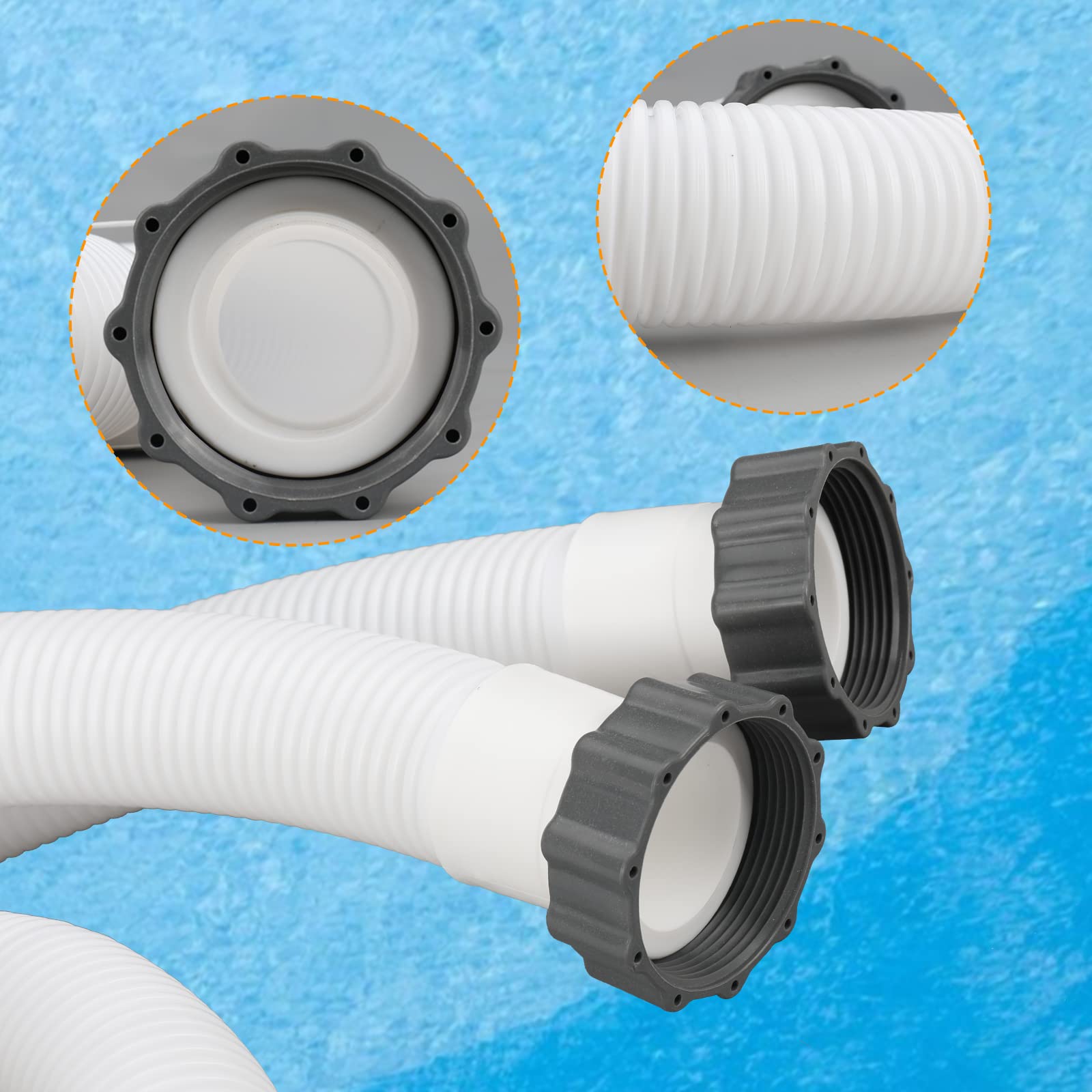 Amazon | プールポンプ交換用ホース 2個セット 直径1.5インチ 長さ59