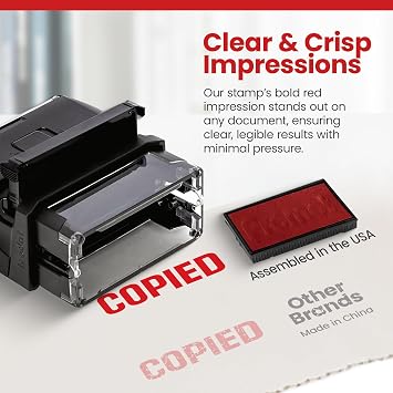 Promot Copied - Self-Inking Rubber Stamp - Red Ink