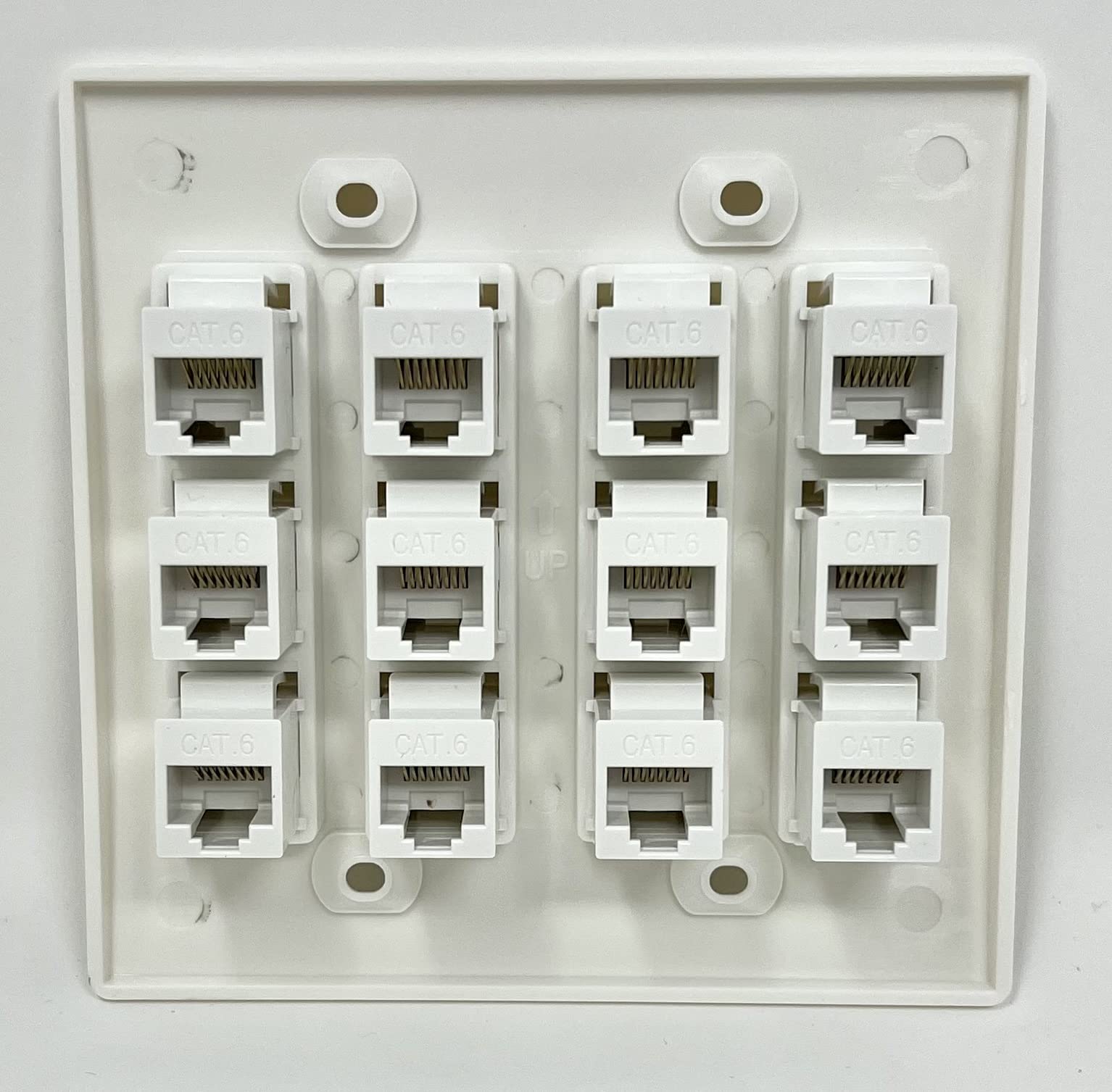 Riteav – 2 porte HDMI e 1 porta Ethernet CAT6 bianco da parete piastra