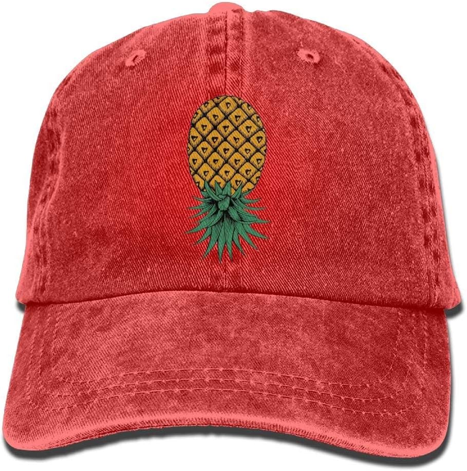 MNBHat Upside Down Pineapple Adjustable Cotton Hat Red